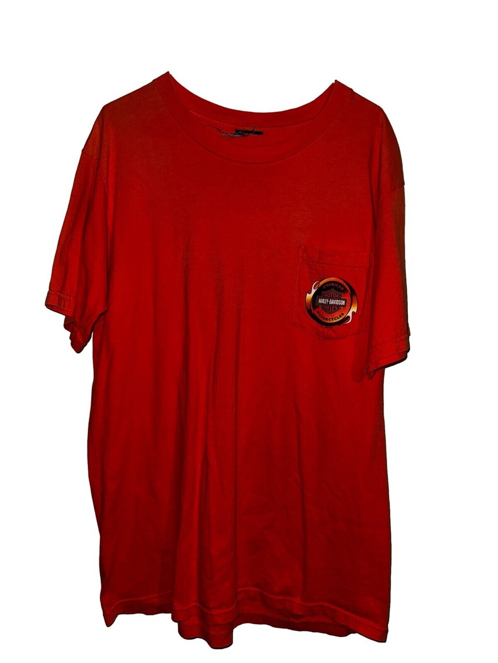 Harley-Davidson T-Shirt Mens XL Red Reading PA Pocket Motorcycle Graphic
